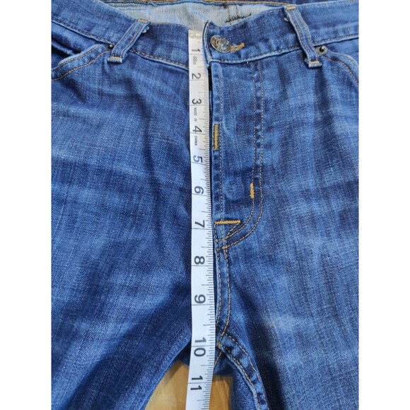 Hudson Jeans Mens 31x28 Blue Barton Relax Straight Button Fly Stretch Med Denim - Picture 12 of 13